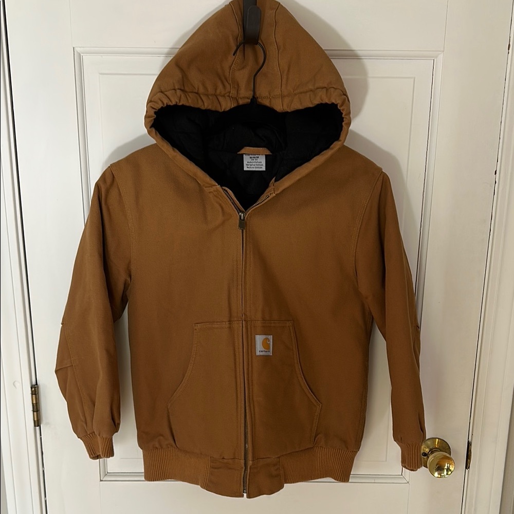 Youth Carhartt Brown Hooded Jacket, 10/12